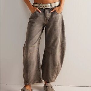 Free People Good Luck Mid Rise Barrel Jeans